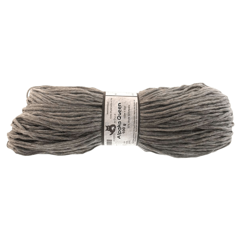 Schoppel Wolle Yarn Grey Mélange SCHOPPEL | Alpaka Queen - Natural | Aran / Chunky | 5 Pack | 1431