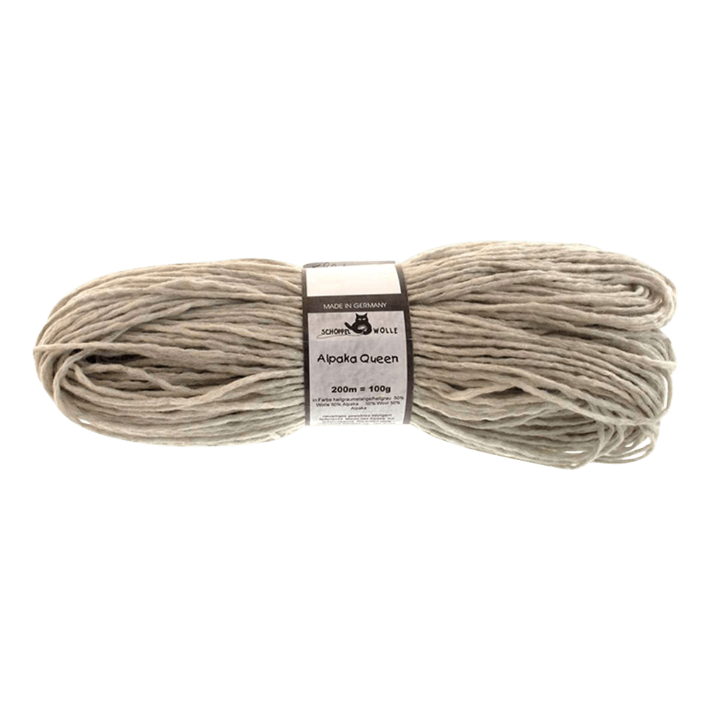 Schoppel Wolle Yarn Light Grey Blend SCHOPPEL | Alpaka Queen - Natural | Aran / Chunky | 5 Pack | 1431
