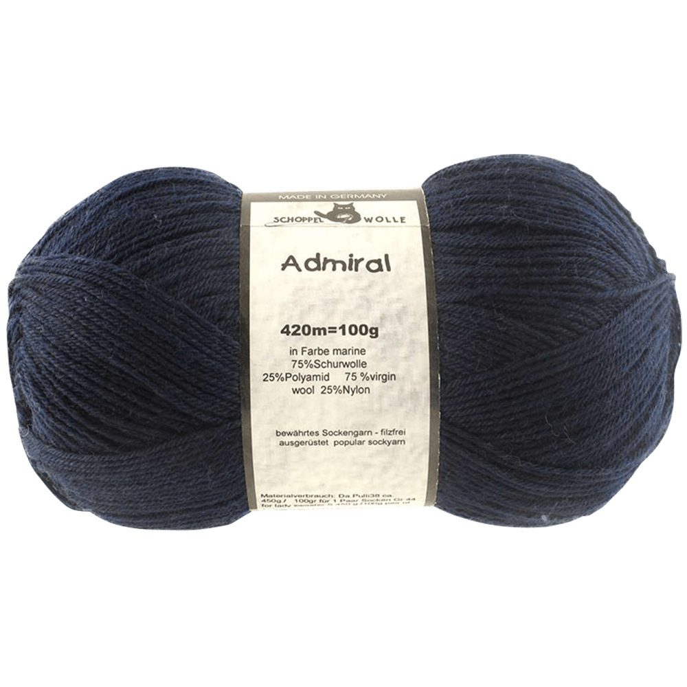 Schoppel Wolle Yarn Navy Blue SCHOPPEL | Sock Yarn | Admiral | 1566