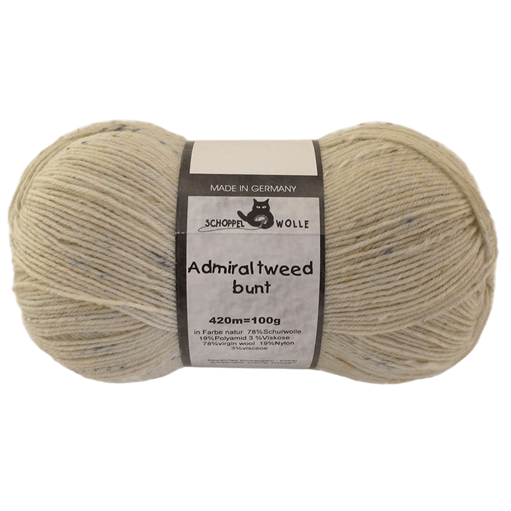 Schoppel Wolle Yarn Off-White SCHOPPEL | Sock Yarn | Admiral Tweed Bunt | 254
