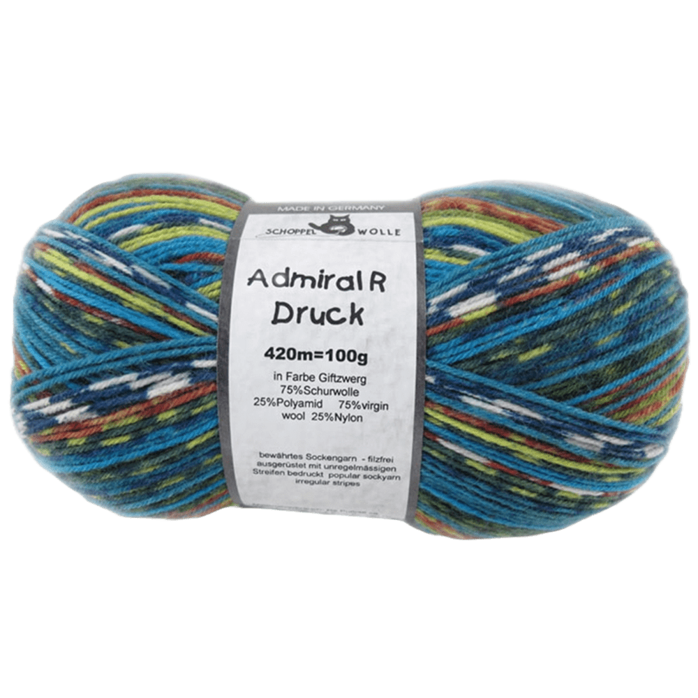 Schoppel Wolle Yarn Poison Gnome SCHOPPEL | Sock Yarn | Admiral R Druck | 1566R