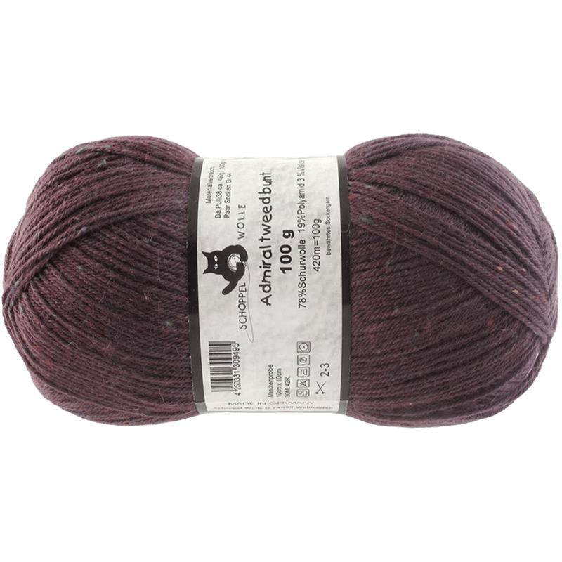 Schoppel Wolle Yarn Prune SCHOPPEL | Sock Yarn | Admiral Tweed Bunt | 254