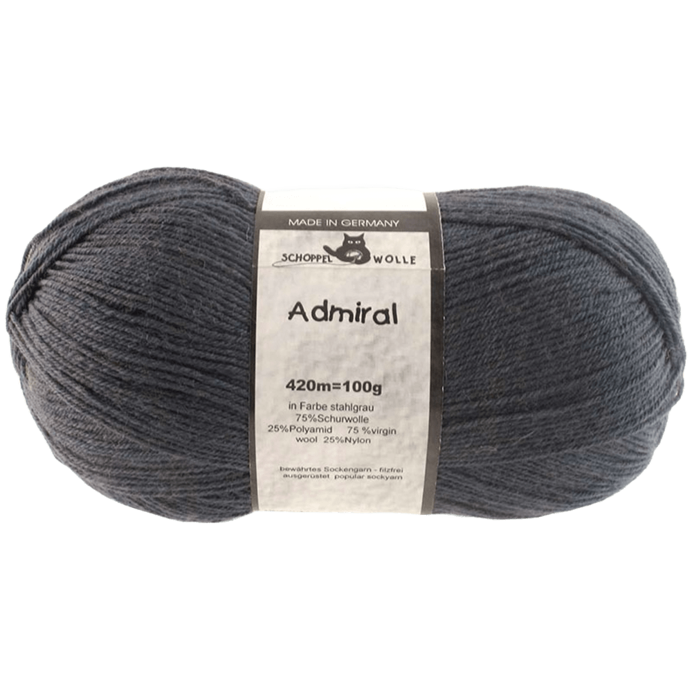 Schoppel Wolle Yarn Steel Grey SCHOPPEL | Sock Yarn | Admiral | 1566
