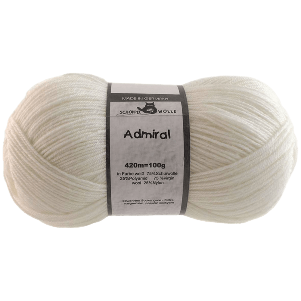 Schoppel Wolle Yarn White SCHOPPEL | Sock Yarn | Admiral | 1566
