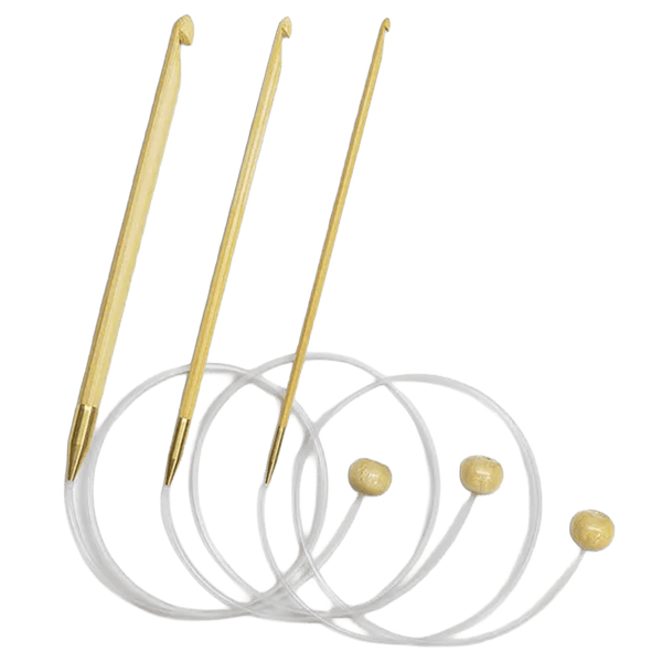 Seeknit | 50cm Flexible Afghan Crochet Hook | Shirotake