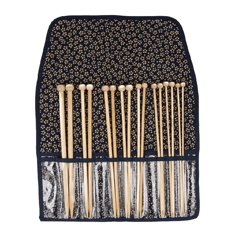 Seeknit Knitting Needle Blue Seeknit | Single Pointed Needle Set Bamboo | Shirotake