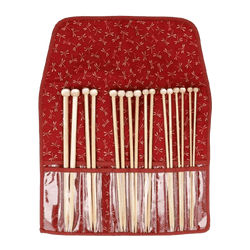 Seeknit Knitting Needle Red Seeknit | Single Pointed Needle Set Bamboo | Shirotake