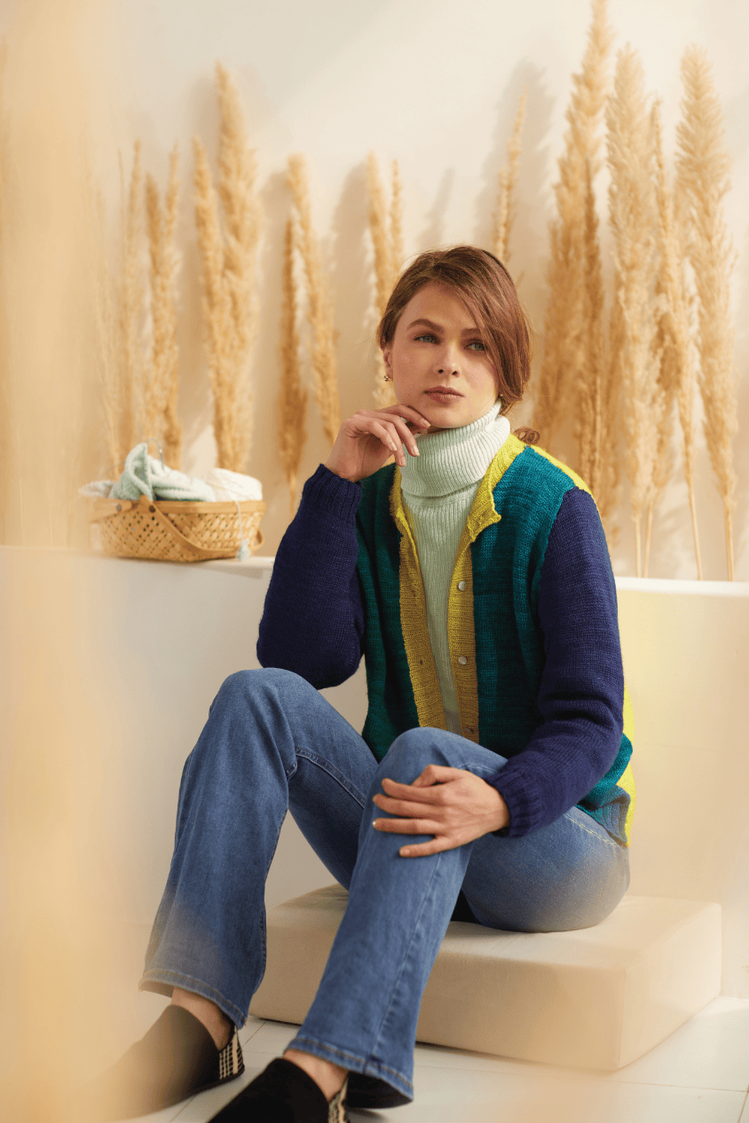 Symfonie Hand Dyed Yarns Symfonie Hand-Dyed Yarn | Meadow Cardigan Bundle | Terra | Chronicle 1