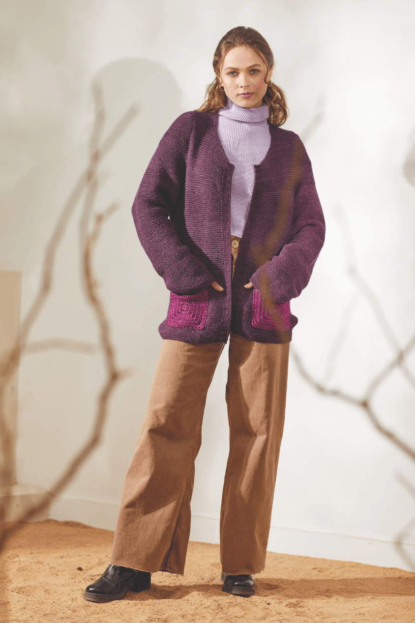 Symfonie Hand Dyed Yarns Symfonie Hand-Dyed Yarn | Plush Cardigan Bundle | Luna | Chronicle 1