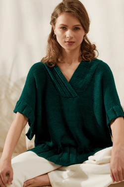 Symfonie Hand Dyed Yarns Symfonie Hand-Dyed Yarn | Ruffle Rib Top Bundle | Terra | Chronicle 1