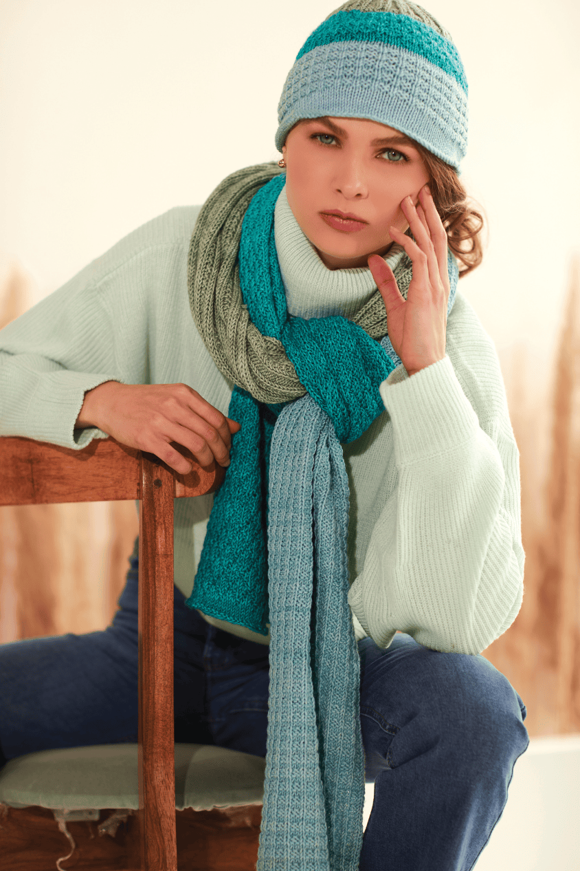 Symfonie Hand Dyed Yarns Symfonie Hand-Dyed Yarn | Serene Scarf Bundle | Viva | Chronicle 1