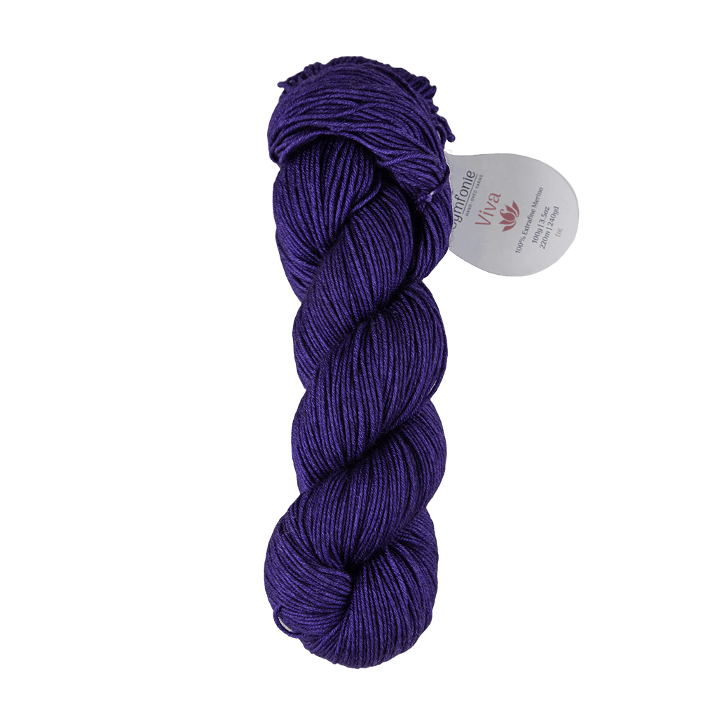 Symfonie Hand Dyed Yarns Yarn Java Plum Symfonie Hand-Dyed Yarns | Viva | Extrafine Merino | Semi-Solid Colour | DK