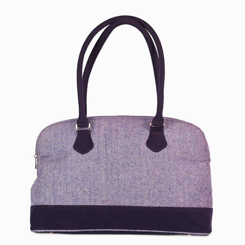 KnitPro | Snug Shoulder Bag | Purple Felt and Tweed | McIntosh