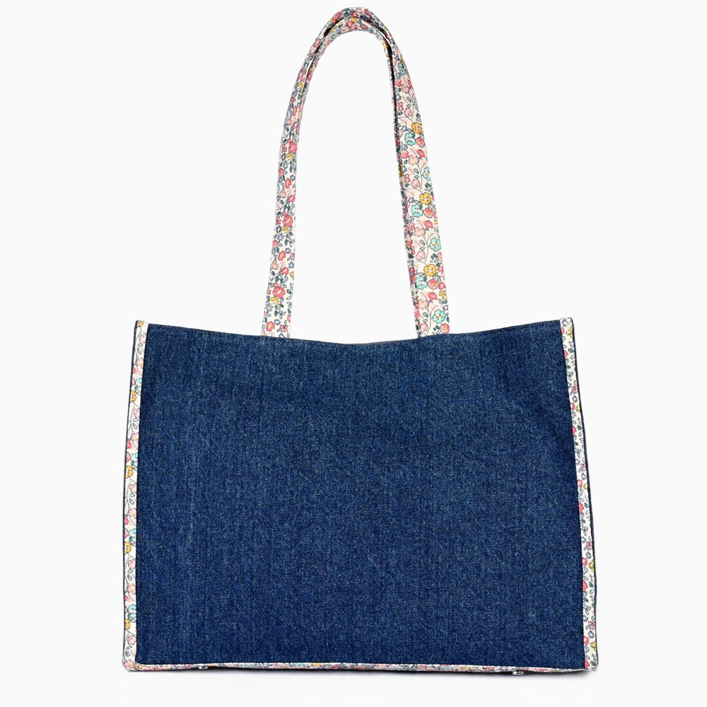KnitPro | Bloom Tote Bag | Denim and Floral Print | McIntosh