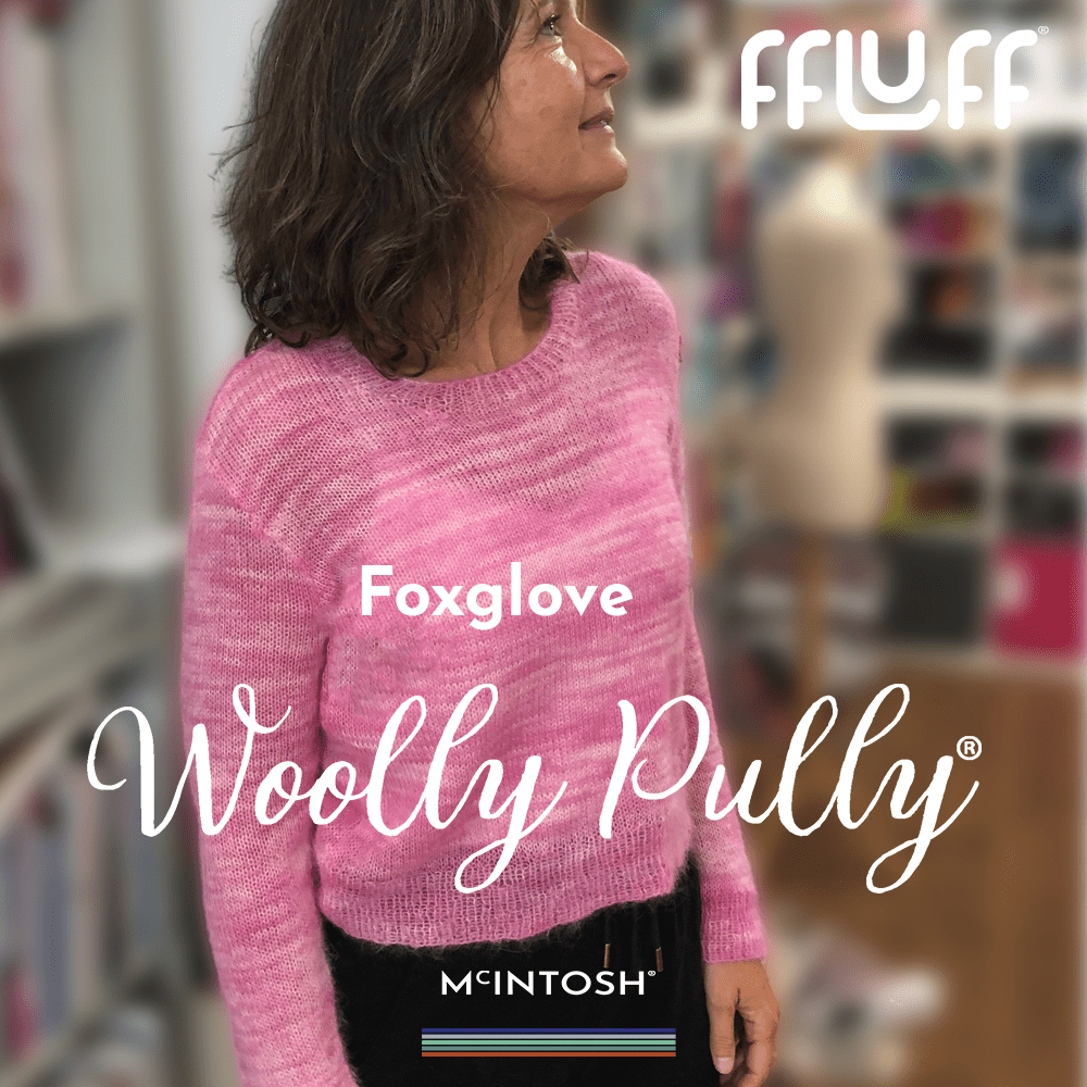 McIntosh wool ffluff Foxglove Woolly Pully - Digital PDF Knitting Pattern