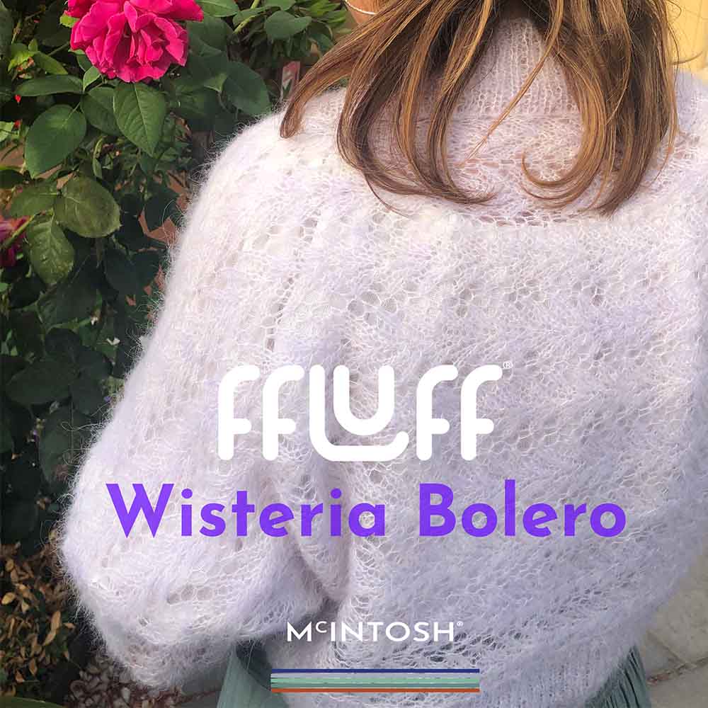 McIntosh wool FFLUFF Wisteria Bolero - Digital PDF Knitting Pattern