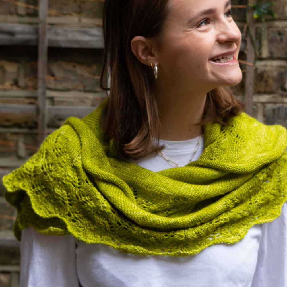 McIntosh Yarn Leafy Crescent Shawl 4-Ply Knitting Kit