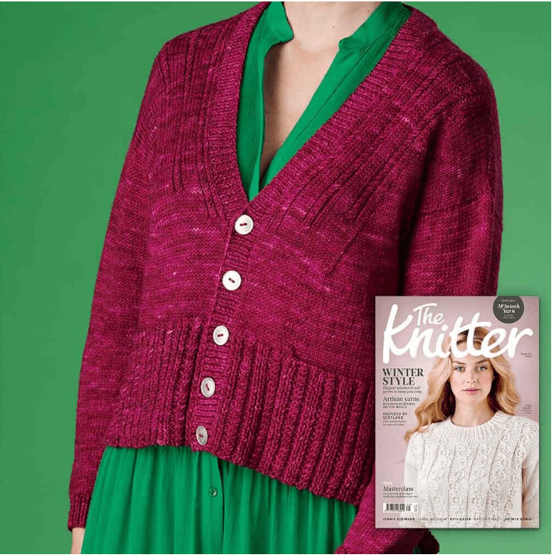 McIntosh Yarn North Laine Cardigan - Featured in The Knitter magazine issue 171