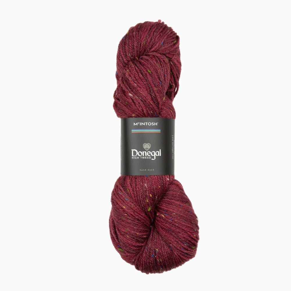 McIntosh Yarn Raphoe (Burgundy) / Double Knitting (DK) Donegal Rich Tweed: DK and 4-Ply (100g)